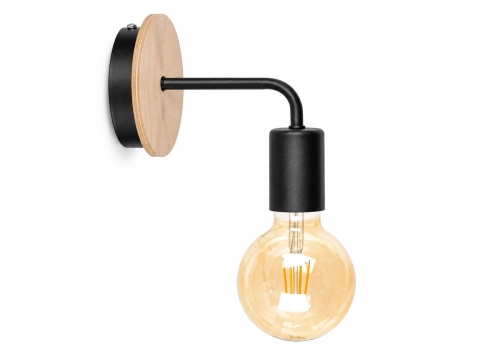 Kinkiet 1xE27 NIXON WOOD BLACK