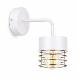 Kinkiet 1xE27 ROYAL WHITE/GOLD