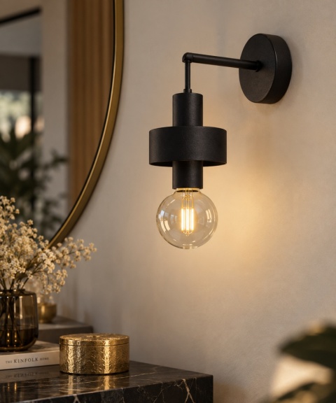 Wall Lamp 1xE27 UNICA BLACK