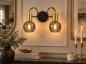 Kinkiet 2xE27 LIV BLACK/GOLD