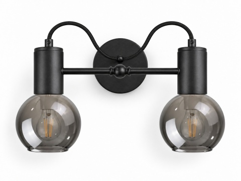 Kinkiet 2xE27 LIV BLACK