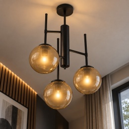 Lampa sufitowa 3xE14 APOLLO AMBER