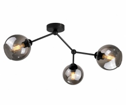 Lampa sufitowa 3xE27 ACRO BLACK/SMOKY