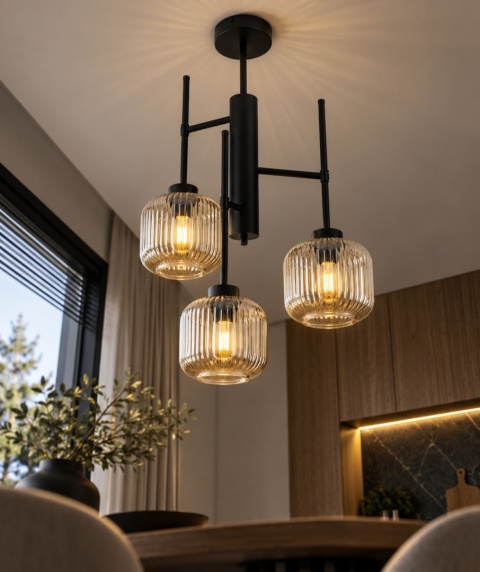Lampa sufitowa 3xE27 ALUMA AMBER