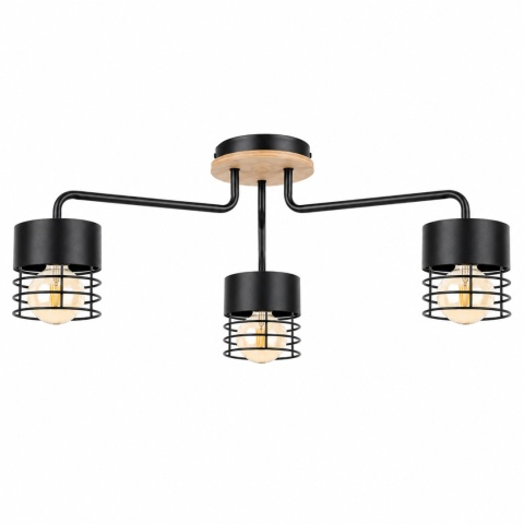 Lampa sufitowa 3xE27 CASA BLACK WOOD