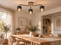 Lampa sufitowa 3xE27 CASA BLACK WOOD