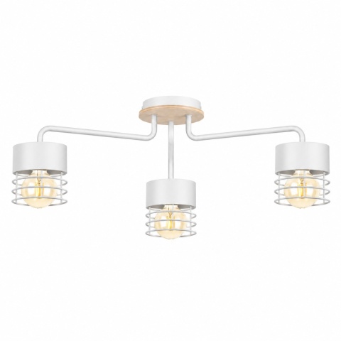 Lampa sufitowa 3xE27 CASA WHITE WOOD