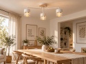 Lampa sufitowa 3xE27 CASA WHITE WOOD