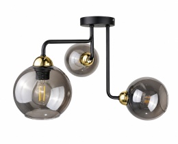 Lampa sufitowa 3xE27 COSMO BLACK/GOLD