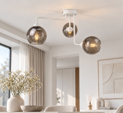 Lampa sufitowa 3xE27 COSMO WHITE