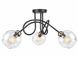 Lampa sufitowa 3xE27 EVIE BLACK/GOLD
