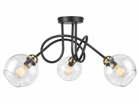 Lampa sufitowa 3xE27 EVIE BLACK/GOLD