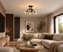 Lampa sufitowa 3xE27 EVIE BLACK/GOLD