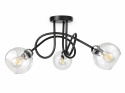 Lampa sufitowa 3xE27 EVIE BLACK/SILVER