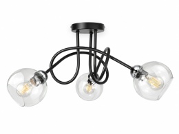 Lampa sufitowa 3xE27 EVIE BLACK/SILVER