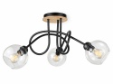 Lampa sufitowa 3xE27 EVIE BLACK/WOOD