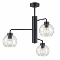Lampa sufitowa 3xE27 FLEX BLACK/CLEAR