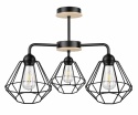 Lampa sufitowa 3xE27 FOSKAL BLACK WOOD
