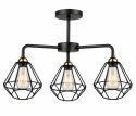 Lampa sufitowa 3xE27 FOSKAL BLACK/GOLD