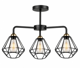 Lampa sufitowa 3xE27 FOSKAL BLACK/GOLD