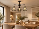 Lampa sufitowa 3xE27 FOSKAL BLACK/GOLD