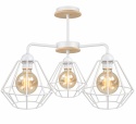 Lampa sufitowa 3xE27 FOSKAL WHITE WOOD