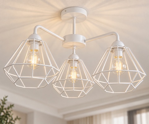 Ceiling Lamp 3xE27 FOSKAL WHITE
