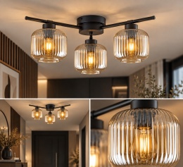 Lampa sufitowa 3xE27 FOTON AMBER