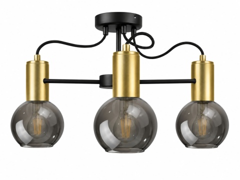 Lampa sufitowa 3xE27 LIV BLACK/GOLD