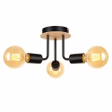 Lampa sufitowa 3xE27 LUNA WOOD BLACK
