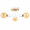 Lampa sufitowa 3xE27 LUNA WOOD WHITE
