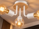 Lampa sufitowa 3xE27 LUNA WOOD WHITE