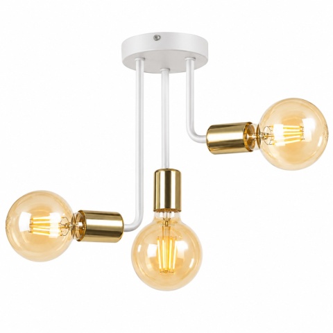 Lampa sufitowa 3xE27 MEGAN WHITE/GOLD
