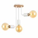 Lampa sufitowa 3xE27 MEGAN WOOD WHITE