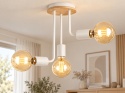 Lampa sufitowa 3xE27 MEGAN WOOD WHITE
