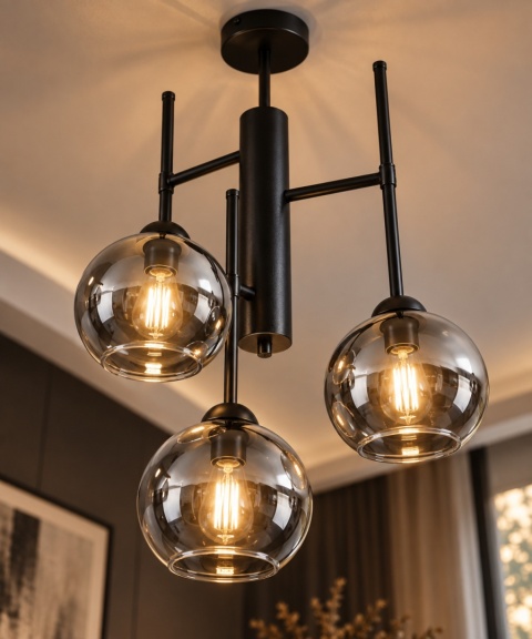 Ceiling Lamp 3xE27 ROCKET SMOKY