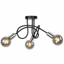 Lampa sufitowa 3xE27 RUMBA BLACK/SILVER