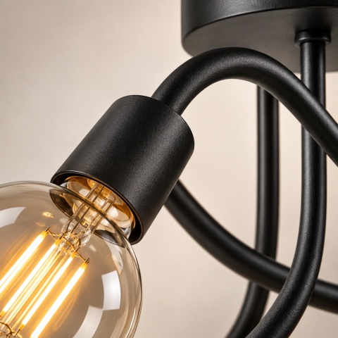 Lampa sufitowa 3xE27 RUMBA BLACK