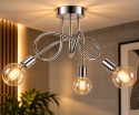 Lampa sufitowa 3xE27 RUMBA SILVER