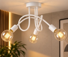 Lampa sufitowa 3xE27 RUMBA WHITE