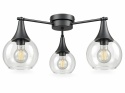 Lampa sufitowa 3xE27 STAR CLEAR BLACK