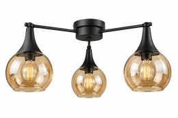 Lampa sufitowa 3xE27 STAR HONEY BLACK
