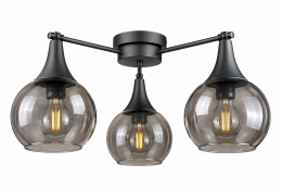 Lampa sufitowa 3xE27 STAR SMOKY BLACK