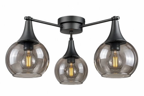 Lampa sufitowa 3xE27 STAR SMOKY BLACK