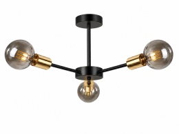 Lampa sufitowa 3xE27 SUN BLACK/GOLD