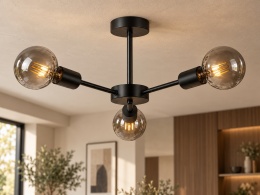Lampa sufitowa 3xE27 SUN BLACK