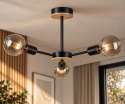 Lampa sufitowa 3xE27 SUN WOOD BLACK