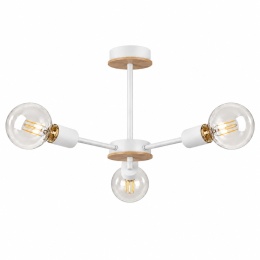 Lampa sufitowa 3xE27 SUN WOOD WHITE
