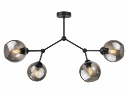 Lampa sufitowa 4xE27 ACRO BLACK/SMOKY