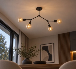 Lampa sufitowa 4xE27 ACRO BLACK